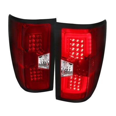 2015 - 2019 Chevy Silverado 3500HD LED Light Bar Tail Lights - Red