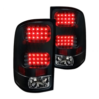 2007 - 2014 GMC Sierra 3500HD LED Tail Lights - Black/Smoke