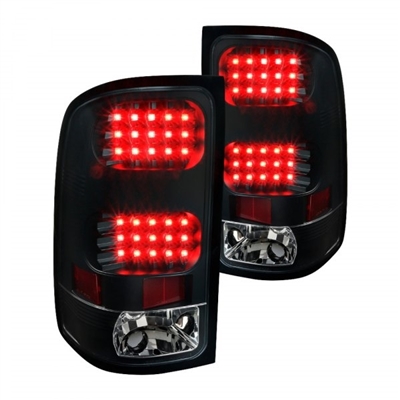 2007 - 2014 GMC Sierra 3500HD LED Tail Lights - Black/Smoke