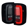 2015 - 2019 GMC Sierra 3500HD LED Light Bar Tail Lights - Black/Smoke