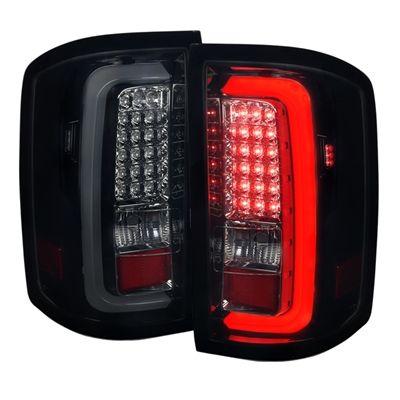 2015 - 2019 GMC Sierra 3500HD LED Light Bar Tail Lights - Black/Smoke