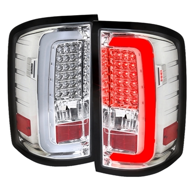 2015 - 2019 GMC Sierra 3500HD LED Light Bar Tail Lights - Chrome