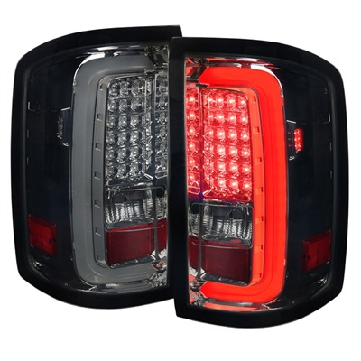 2015 - 2019 GMC Sierra 3500HD LED Light Bar Tail Lights - Smoke