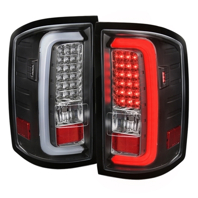 2015 - 2019 GMC Sierra 3500HD LED Light Bar Tail Lights - Black