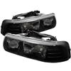 2000 - 2002 Chevy Silverado 2500 Crystal Headlights - Black