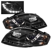 2005 - 2008 Audi S4 Projector DRL Headlights - Black