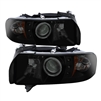 1994 - 2002 Dodge Ram 3500 Projector LED Halo Headlights - Black/Smoke