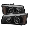 2003 - 2007 Chevy Silverado 3500 Projector LED Halo Headlights - Black/Smoke