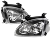 1993 - 1997 Honda Del Sol Crystal Headlights - Black