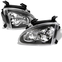 1993 - 1997 Honda Del Sol Crystal Headlights - Black