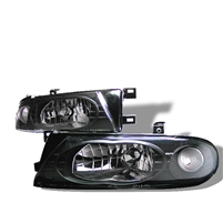 1993 - 1997 Nissan Altima Crystal Headlights - Black