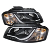 2006 - 2008 Audi A3 Projector Light Tube DRL Headlights - Black