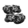 1998 - 2001 Acura Integra Projector LED Halo Headlights - Black