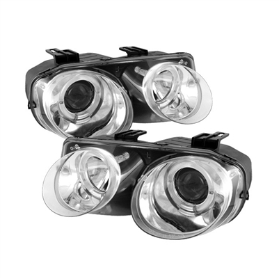 1998 - 2001 Acura Integra Projector LED Halo Headlights - Chrome