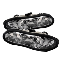 1998 - 2002 Chevy Camaro Projector LED Halo Headlights - Chrome