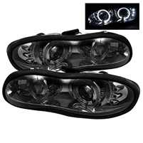 1998 - 2002 Chevy Camaro Projector LED Halo Headlights - Smoke