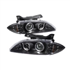 1995 - 1999 Chevy Cavalier Projector LED Halo Headlights - Black
