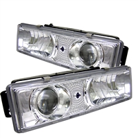 1988 - 1998 Chevy C/K Series Projector Headlights - Chrome