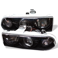 1998 - 2005 Chevy Blazer Projector LED Halo Headlights - Black