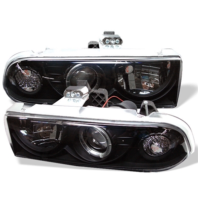 1998 - 2005 Chevy Blazer Projector LED Halo Headlights - Black
