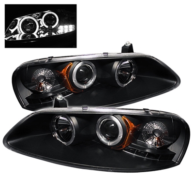 2001 - 2006 Dodge Stratus 4Dr Projector LED Halo Headlights - Black