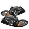 1996 - 2000 Chrysler Town & Country Projector LED Halo Headlights - Black