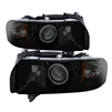 1994 - 2002 Dodge Ram 2500 Projector LED Halo Headlights - Black/Smoke