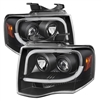 2007 - 2013 Ford Expedition Projector Light Tube DRL Headlights - Black