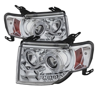 2008 - 2012 Ford Escape Projector DRL Headlights - Chrome