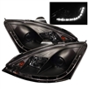 2000 - 2004 Ford Focus Projector DRL Headlights - Black