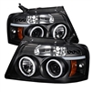 2004 - 2008 Ford F-150 Projector CCFL Halo Headlights - Black