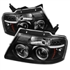 2004 - 2008 Ford F-150 Projector LED Halo Headlights - Black