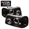 2001 - 2003 Ford Ranger 1PC Projector LED Halo Headlights - Black