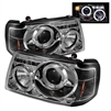 2004 - 2011 Ford Ranger 1PC Projector LED Halo Headlights - Chrome