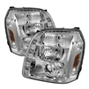 2007 - 2014 GMC Yukon Projector LED Halo Headlights - Chrome