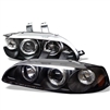 1992 - 1995 Honda Civic 2DR / HB 1PC Projector LED Halo Headlights - Black