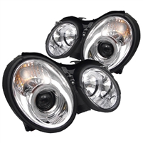 1997 - 2002 Mercedes CLK Projector LED Halo Headlights - Chrome