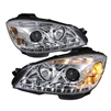 2008 - 2011 Mercedes C-Class Projector DRL Headlights - Chrome