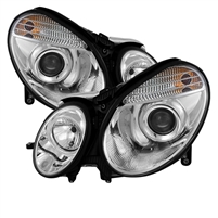 2003 - 2006 Mercedes E-Class Projector Headlights - Chrome