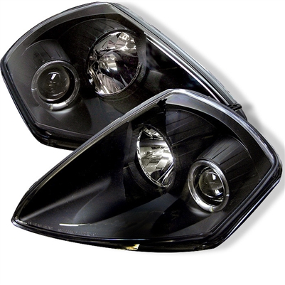 2000 - 2005 Mitsubishi Eclipse Projector LED Halo Headlights - Black