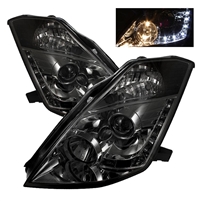 2003 - 2005 Nissan 350Z Projector DRL Headlights - Smoke