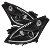 2010 - 2012 Nissan Altima 4Dr Projector Light Tube DRL LED Halo Headlights - Black