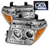 2005 - 2008 Nissan Frontier Projector LED Halo Headlights - Chrome