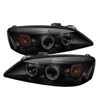 2005 - 2010 Pontiac G6 2DR / 4DR Projector LED Halo Headlights - Black/Smoke