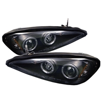 1999 - 2005 Pontiac Grand AM Projector LED Halo Headlights - Black