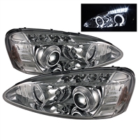 2004 - 2008 Pontiac Grand Prix Projector LED Halo Headlights - Chrome