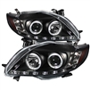 2009 - 2010 Toyota Corolla Projector DRL LED Halo Headlights - Black