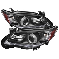 2011 - 2013 Toyota Corolla Projector DRL Headlights - Black