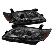 2007 - 2009 Toyota Camry Projector DRL Headlights - Smoke