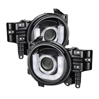 2007 - 2014 Toyota FJ Cruiser Projector 3D DRL Headlights - Black